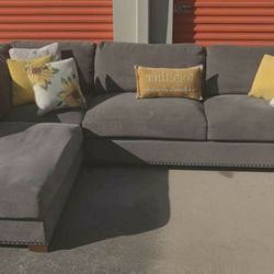 Grey Sectional Couch Free Delivery 