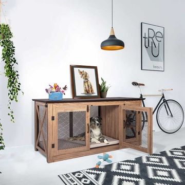 Living Essentials 65" Cooper Dog Crate Credenza