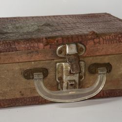 VTG Embossed Leather Small Suitcase