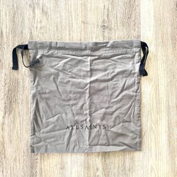 All Saints Grey Drawstring Dust Bag