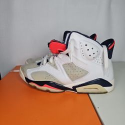 Air Jordan 6 Retro Tinker Men's White Pink Size 10.5 