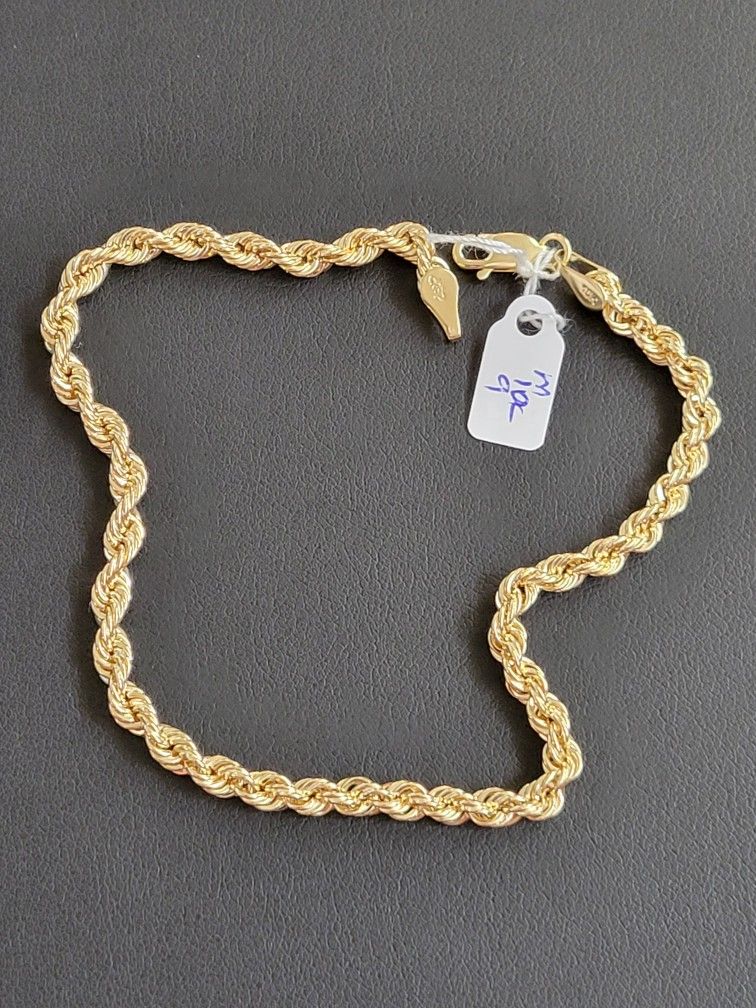 10k Gold Anklet 9 Inch