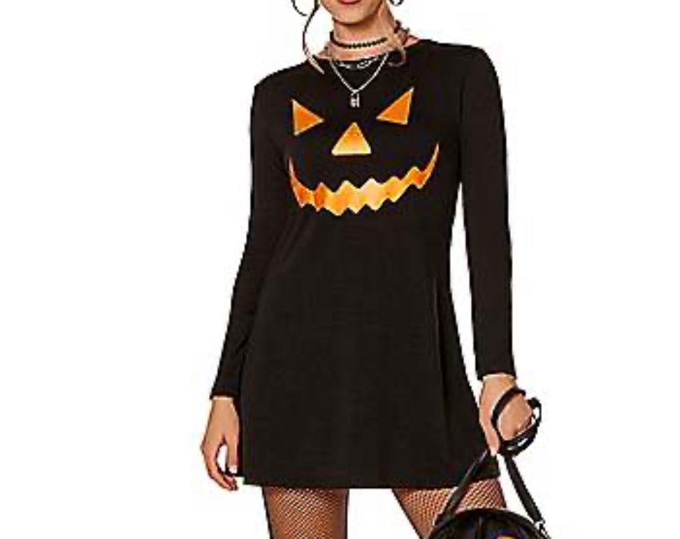 Pumpkin Print Halloween Dress Size xL