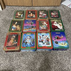 Lot Of Oreo Christmas Tins 
