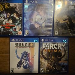 Elden Ring, Final Fantasy, Kingdom Hearts, Devil May Cry. Far Cry,  My Hero Ones Justice 2