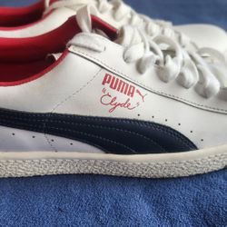 Puma Cassic Clyde Vintage White Navy Red 