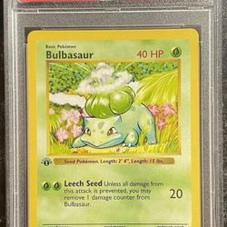 PSA 10 1st Edition Base Set Bulbasaur 44/102 Pokemon Card 1999 Mint