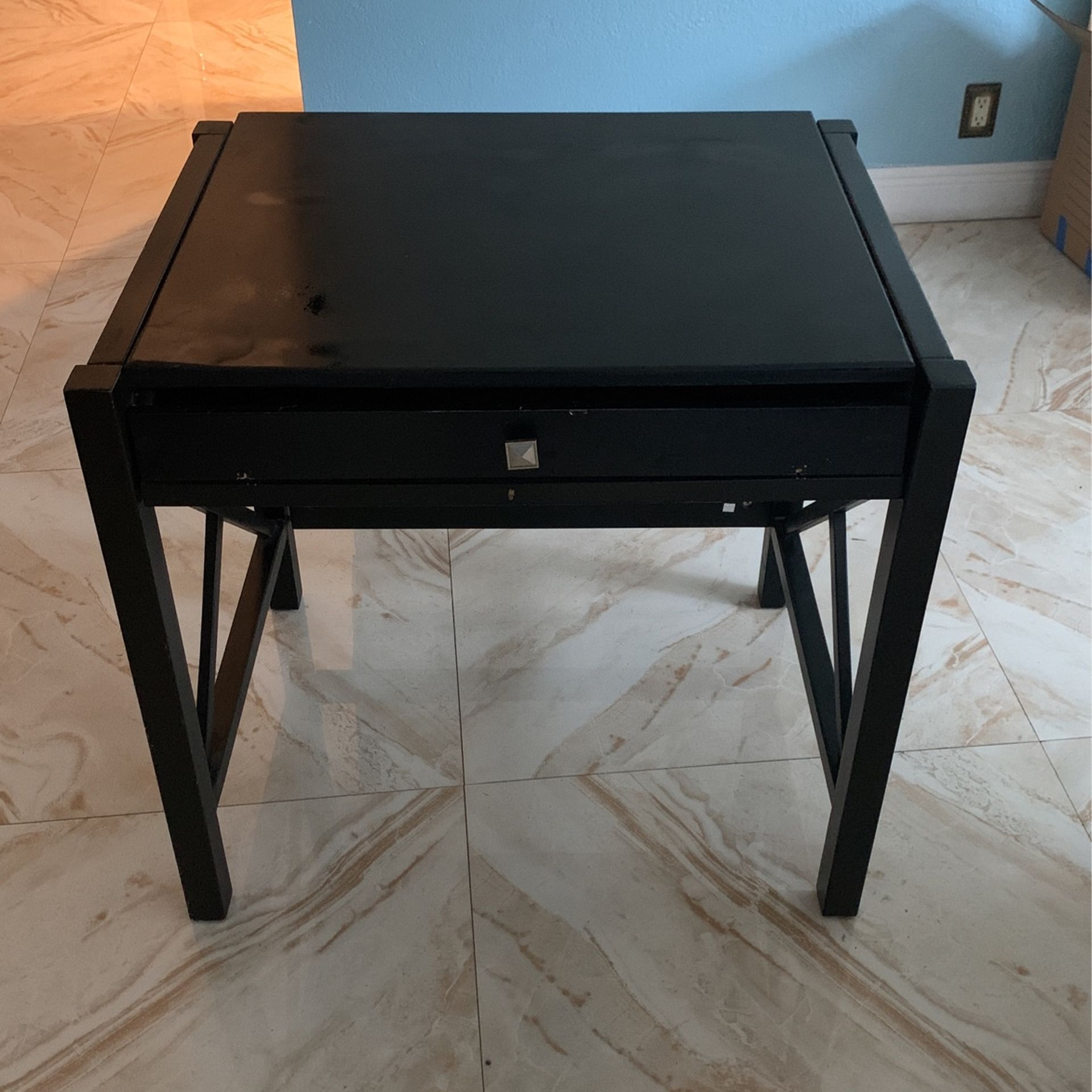 Small Wooden Black Desk