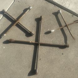 Vintage 4 Way Lug Wrench Tire Irons…$33 Each