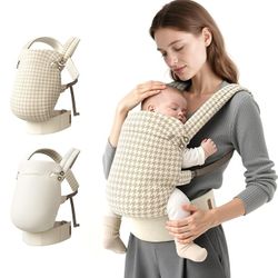 Reversible Lyocell Baby Carrier – Lightweight, Cooling, Breathable Ergonomic Support for Newborn to Toddler (7–44 lbs), Easy Hands-Free On with Enhanc