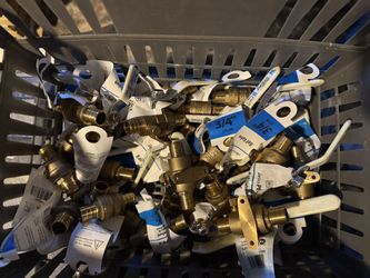 1/2-3/4 Pex Ball Valves All Sorts, 1/2 Copper Snubs