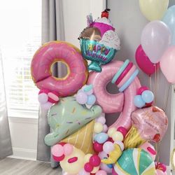 Balloons Bouquet- Happy Birthday- Decorations 