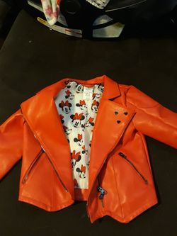 Minnie mouse faux leather jacket