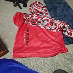 Size 3xlarge Atlanta Falcons Sweatshirt Hoodie New With Full Face Mask