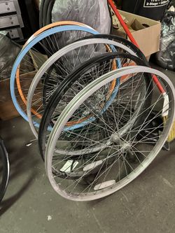 beach cruiser bike parts, wheels bars etc