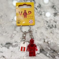 Lego Exclusive VIP Red Minifigure Keychain 