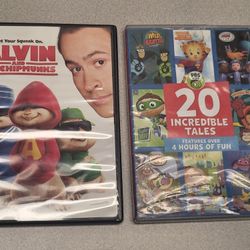DVDs Lot F, lot of 2. Alvin and the Chipmunks. 20 Incredible Tales