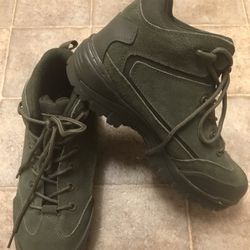 Mil-Tec Boots Suede Leather Tactical Combat Hiking Hunt Ankle Military Green- Hard toe-sz 9