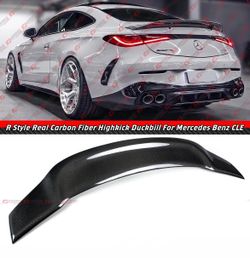 4-26 Mercedes Benz C236 CLE Coupe R Style Highkick Carbon Fiber Spoiler