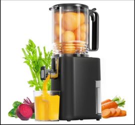 Cold Press Juicer, 5.4inch Wide Feed Chute Juicer Machine, Slow Masticating Juicer for Whole Vegetab