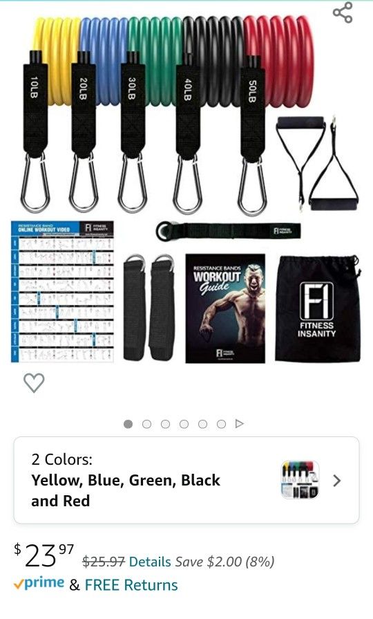 Fitness Insanity Unbreakable Resistance Bands