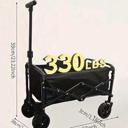 330 Lb- Heavy-Duty Folding Wagon Cart