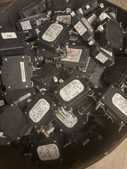 Box full of circuit breakers expensive ones