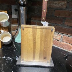 Schmit Brothers Arcadia Wood Knife Block from Crate and Barrel