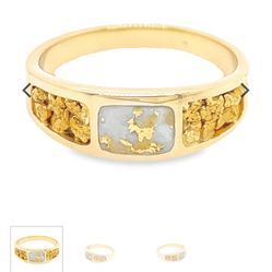 Alaska Gold Nugget Wedding Ring