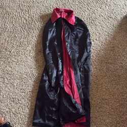Black And Red Cape For Halloween