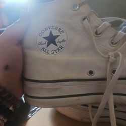 White Converse Size 8 