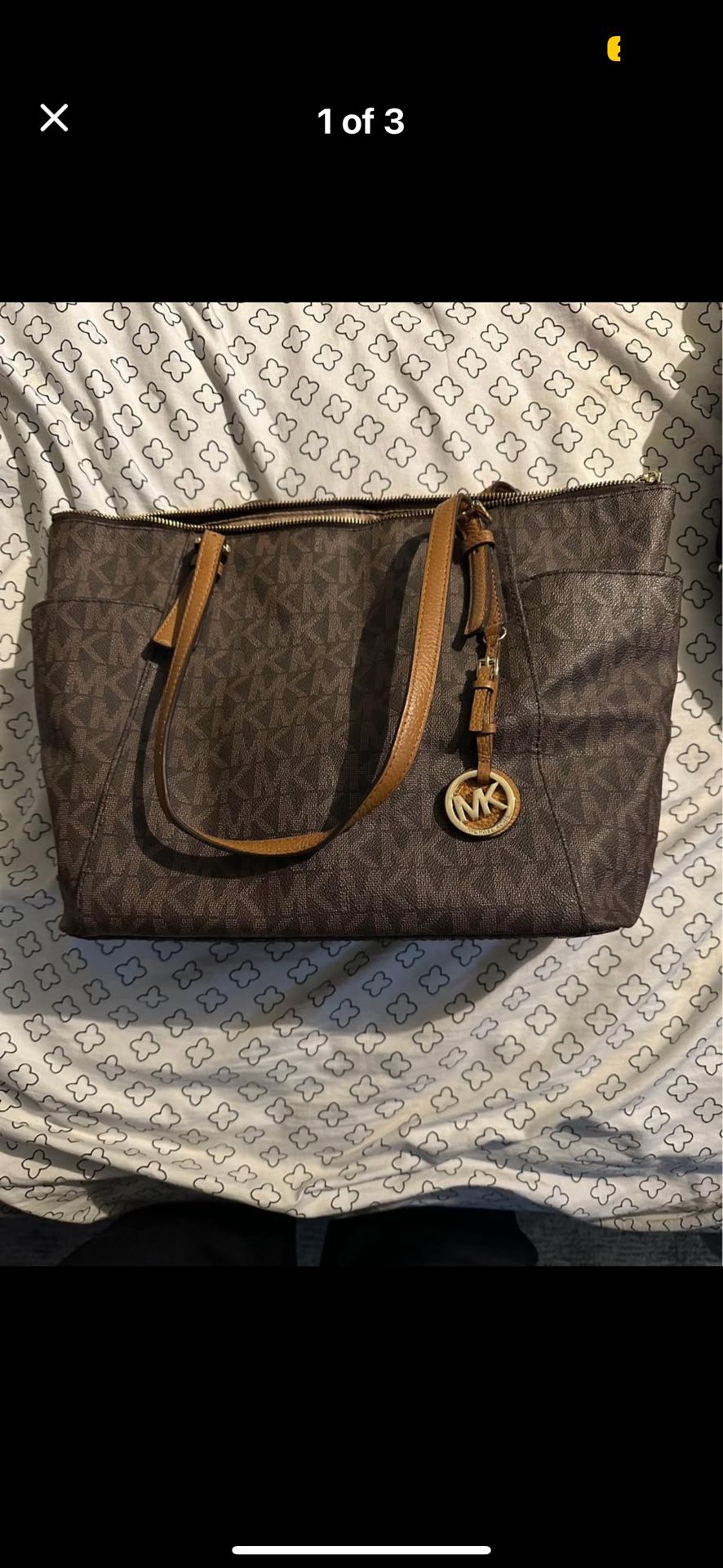 Michael Kors Tan and Brown Tote Bag, Medium Size