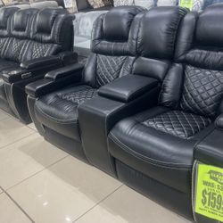 Led Blk Reclining Sofa an Loveseat Income tax Sale 