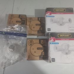 Flood lights, smoke alarms, & pull chain light