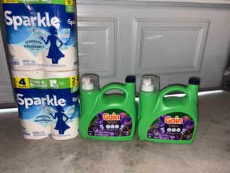 Gain detergent & paper towels