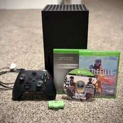 (CLEAN!) — Xbox Series X Black 1TB Console — with HDMI, Power Cord, Controller
