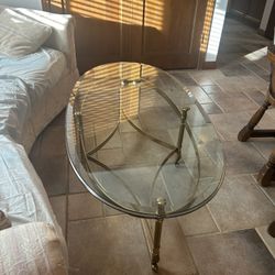 Vintage 1960 Glass Top Tables