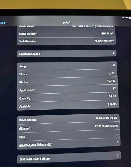 iPad Pro (12.9-inch) (3rd generation) with TikTok