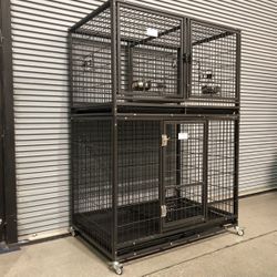 2 Brand new in box stackable 43” dog cage  