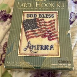 Latch Hook Kit Never Opened . God Bless America  . 