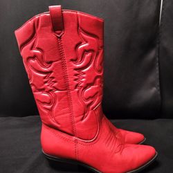Women's Red Western Cowboy Boots By Kayday  (Size 11)