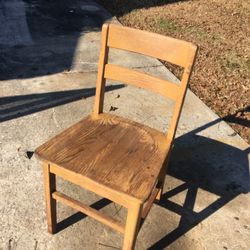 (1) Accent Wood Chair 18 to seat- 33 x 17w