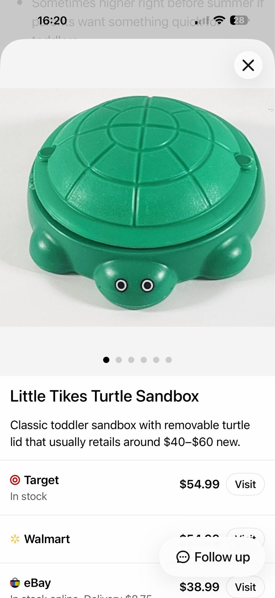 Little tikes sand box