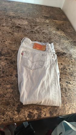 Grey Levi 501 jeans