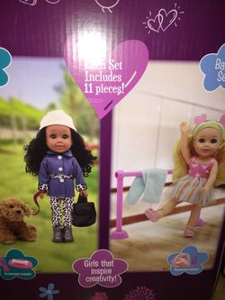 14in Doll/dog Set Includes 11PCS Brand New