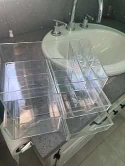 Clear Acrylic Makeup Organizer with Drawers