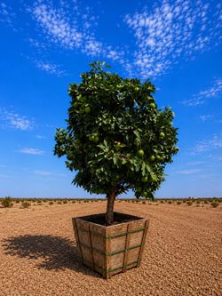 Red Grapefruit Tree With Fruit