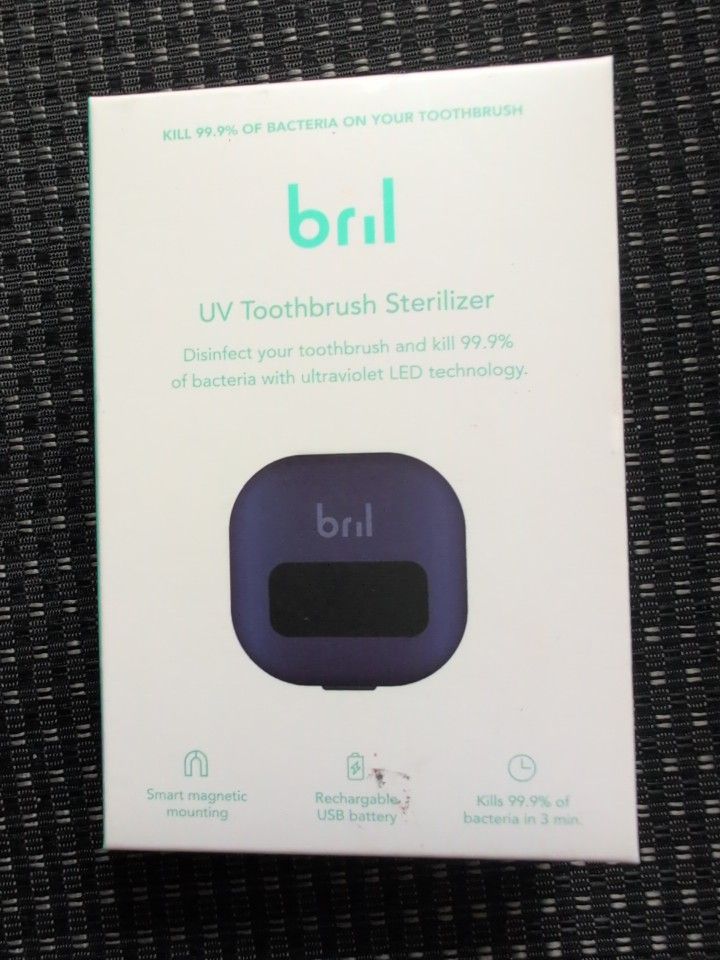 Brill UV Toothbrush Sterilizer Cleaner USB Rechargeable New