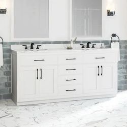 Brand New_In Box_Costco 72inch OVE Decors Alonso Bath Vanity in White  _40% Off