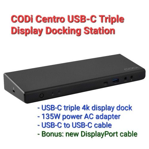 CODi A01080 Centro USB C Triple Display Docking Station
